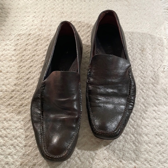 PRADA Chocolate Brown Sleek Loafers with Character - Picture 1 of 12